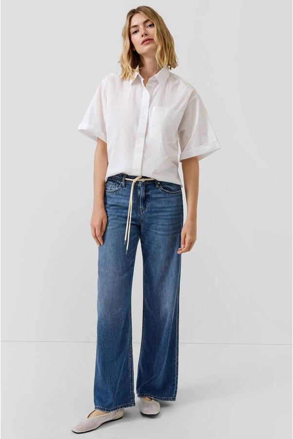 S.Oliver high waist wide leg jeans medium blue denim