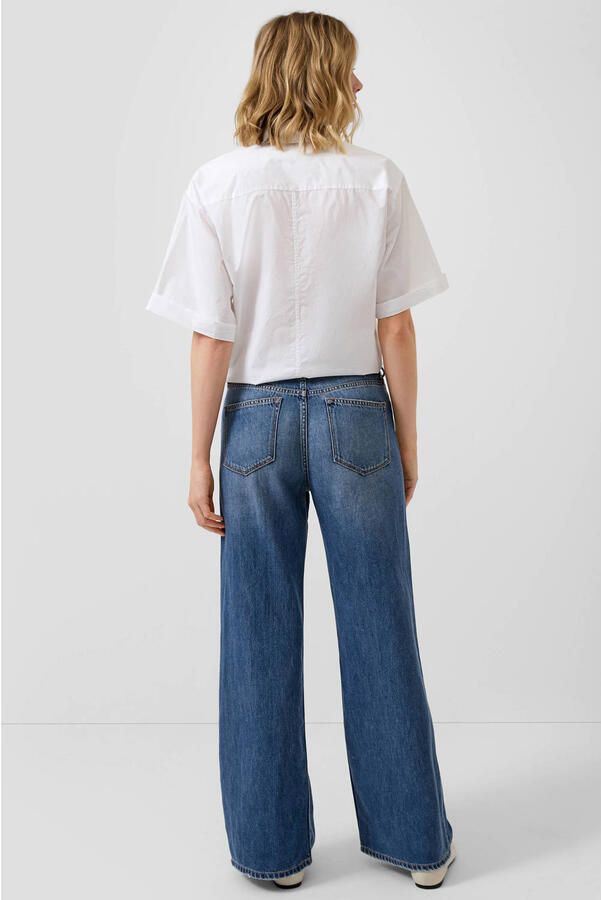 S.Oliver high waist wide leg jeans medium blue denim - Foto 2
