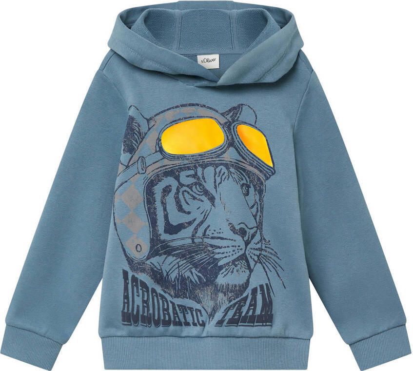 S.Oliver RED LABEL Regular fit hoodie van katoenmix - Foto 3