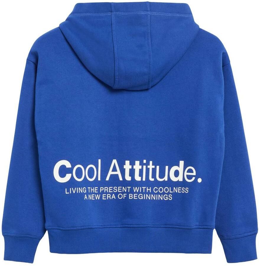 S.Oliver hoodie met backprint blauw - Foto 2