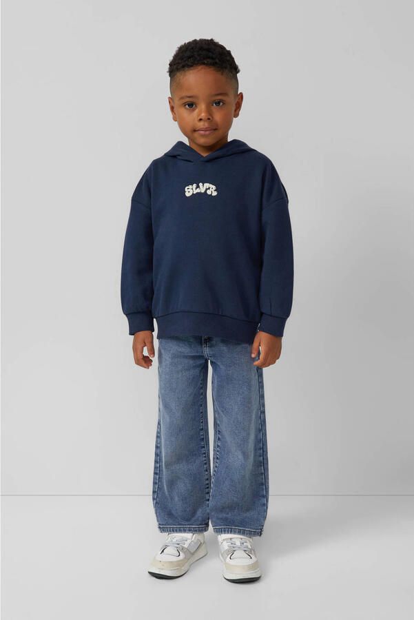 S.Oliver hoodie met backprint donkerblauw