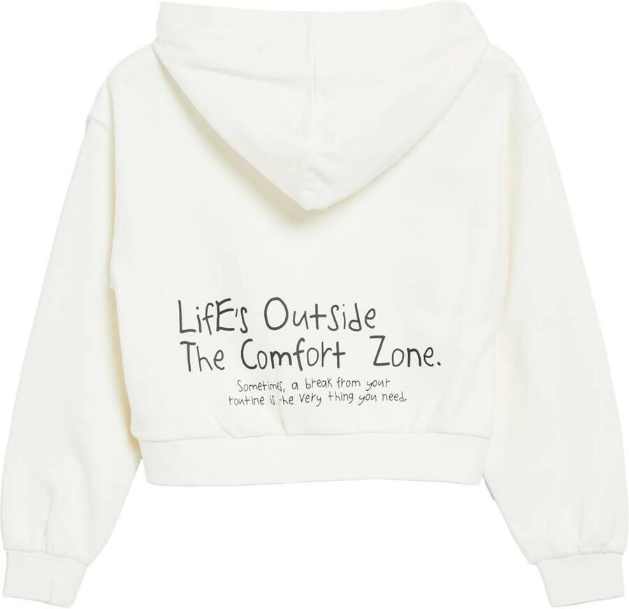 S.Oliver hoodie met backprint wit - Foto 2