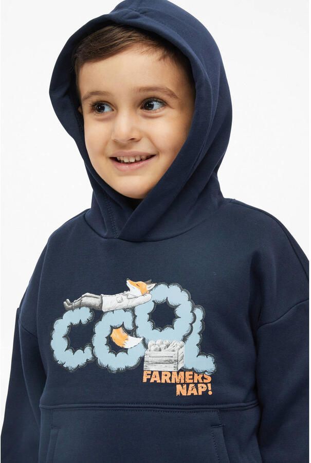 S.Oliver hoodie met print donkerblauw - Foto 2