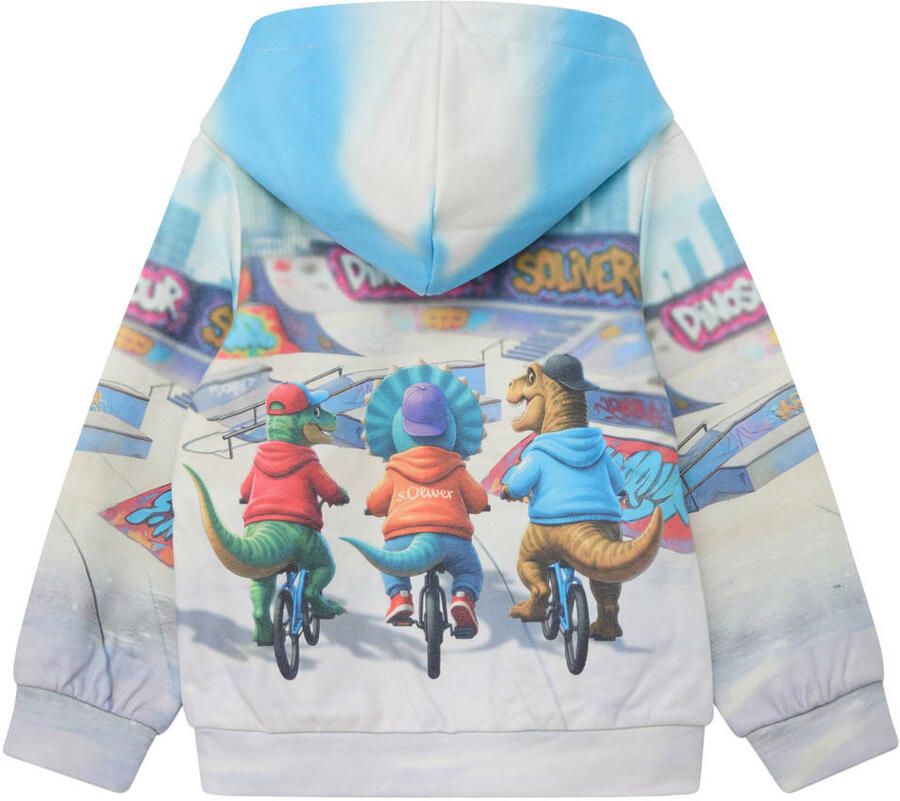S.Oliver hoodie met print grijs - Foto 2