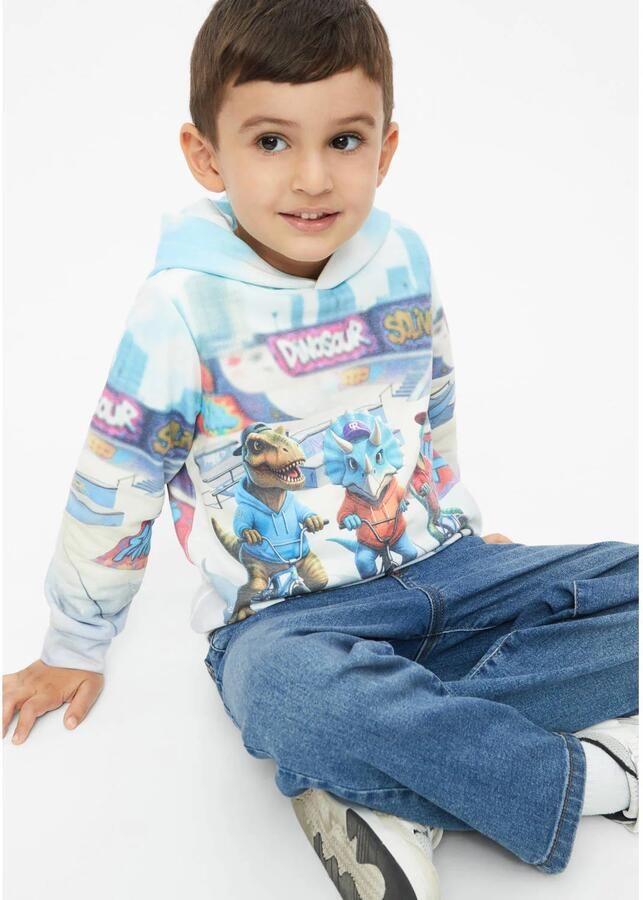 S.Oliver hoodie met print grijs Sweater Printopdruk - Foto 2
