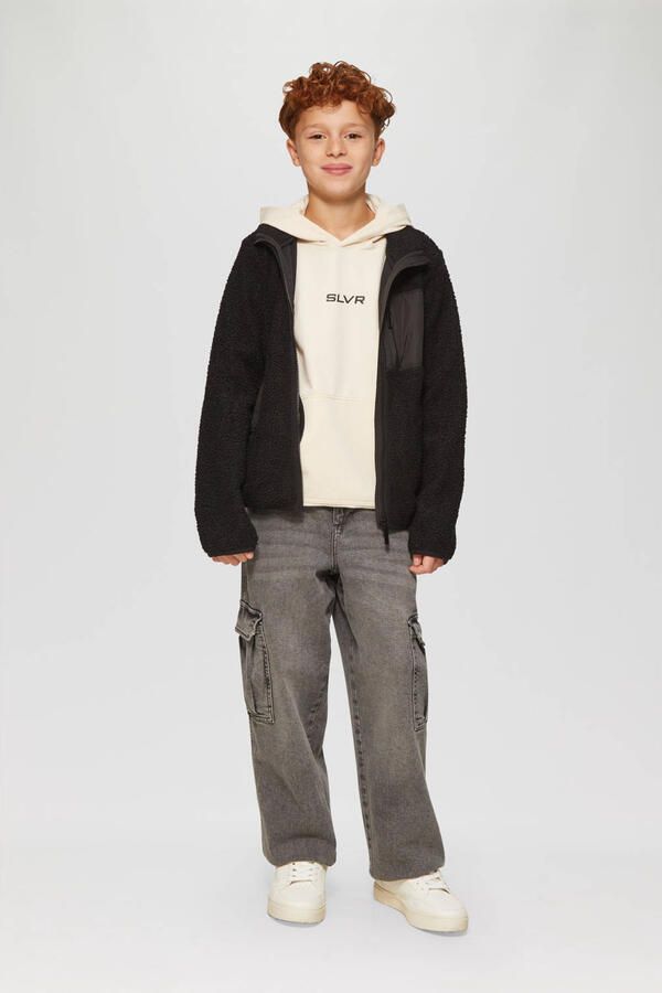 S.Oliver RED LABEL Comfort fit hoodie met kangoeroezak en logoprint