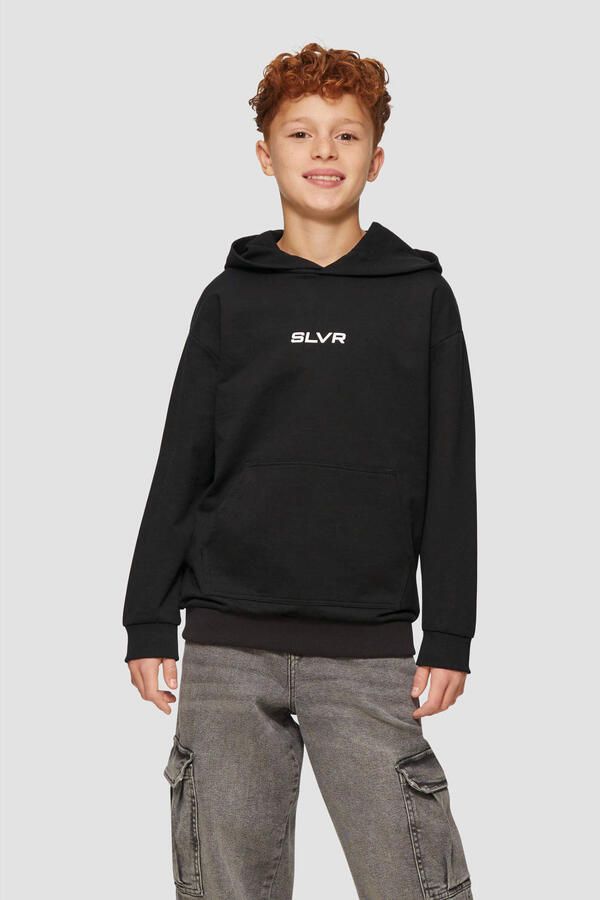 S.Oliver RED LABEL Comfort fit hoodie met kangoeroezak en logoprint