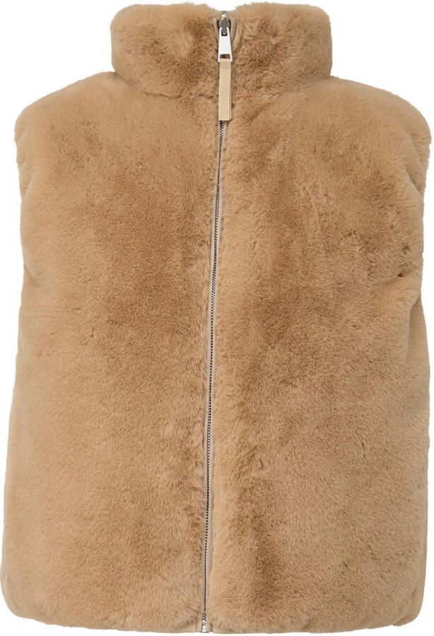 S.Oliver RED LABEL Aan twee kanten draagbaar gewatteerd regular fit gilet van imitatiebont - Foto 2