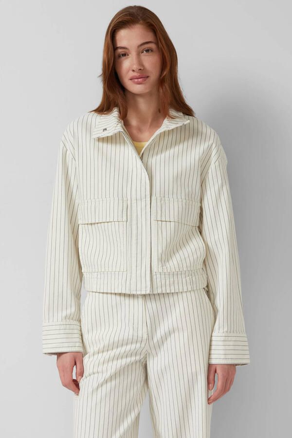S.Oliver jasje met krijtstreep beige