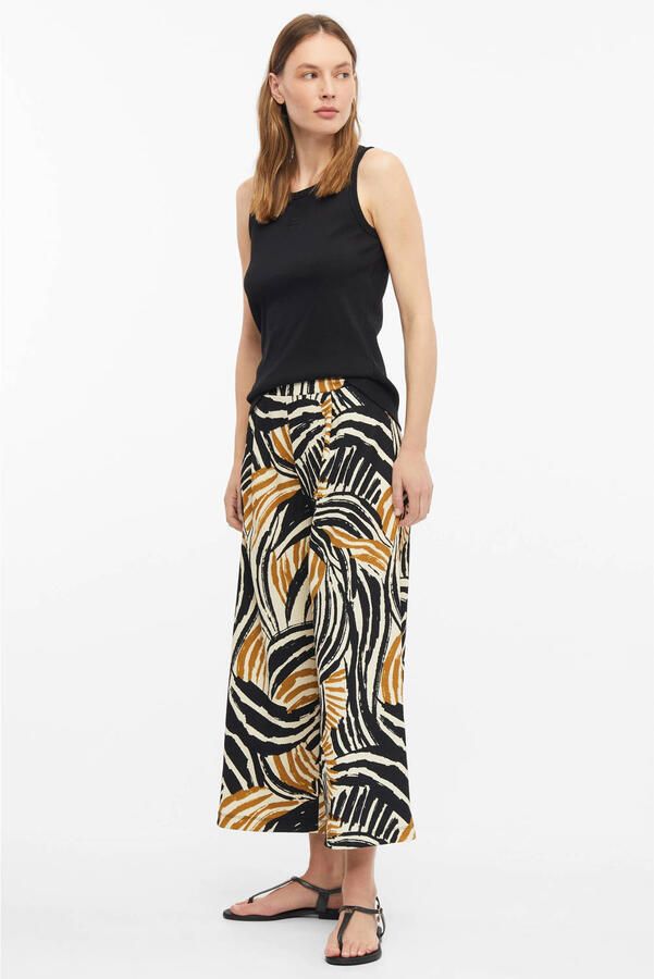 S.Oliver jersey straight high waist casual broek beige - Foto 3