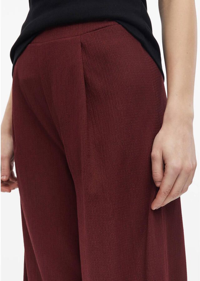 S.Oliver jersey straight high waist casual broek donkerrood - Foto 2