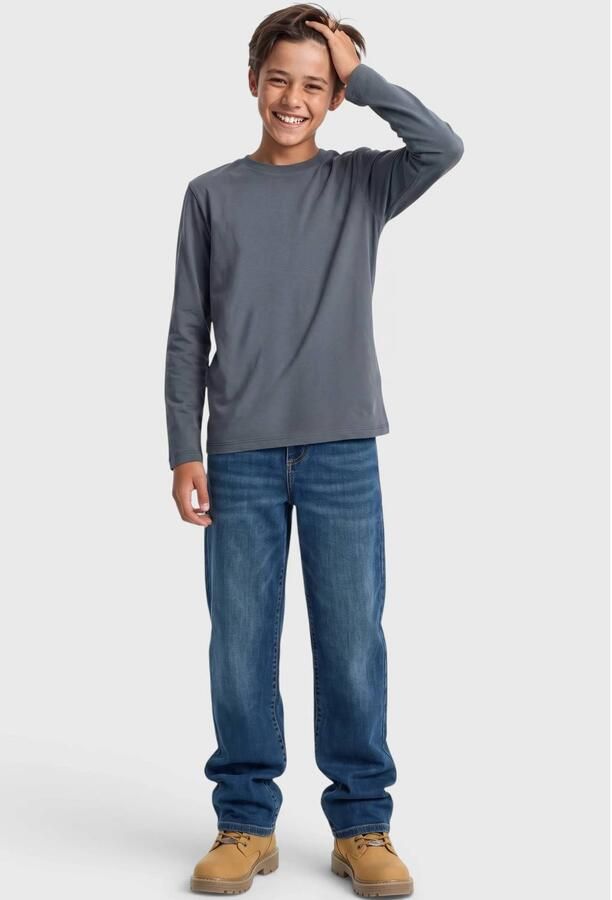 S.Oliver jersey T-shirt antraciet Grijs Effen - Foto 3