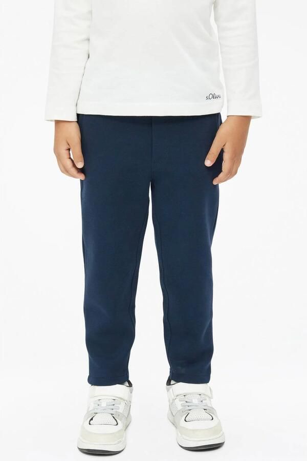 S.Oliver joggingbroek marineblauw Jongens Katoen Effen