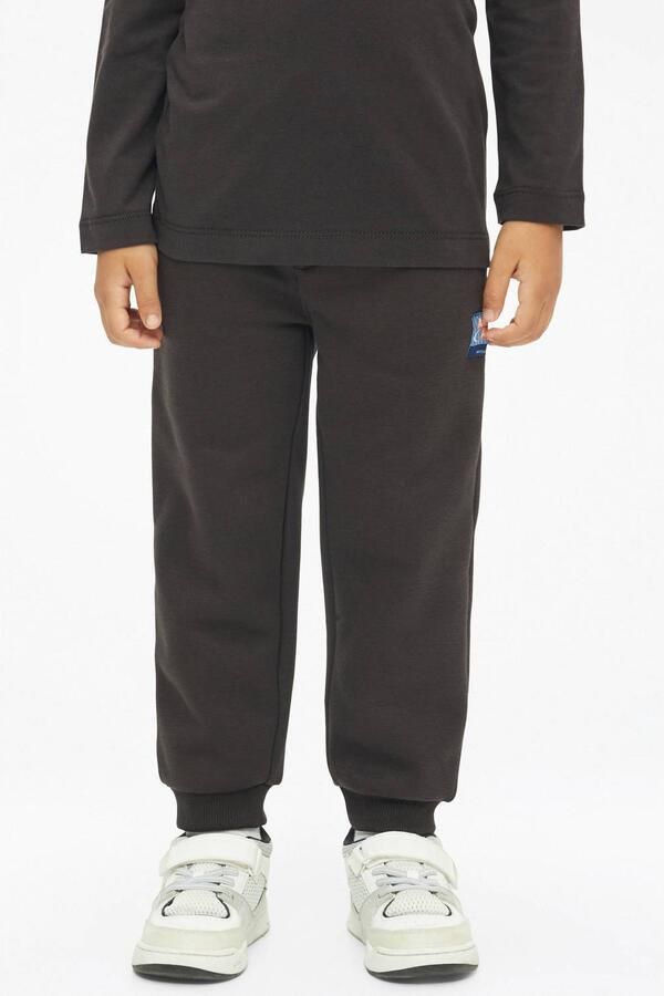 S.Oliver joggingbroek met patches bruin Jongens Sweat Effen