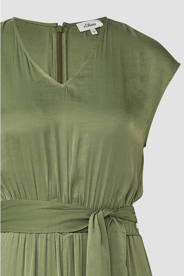 S.Oliver RED LABEL regular fit jumpsuit met tailleriem om te strikken - Foto 2
