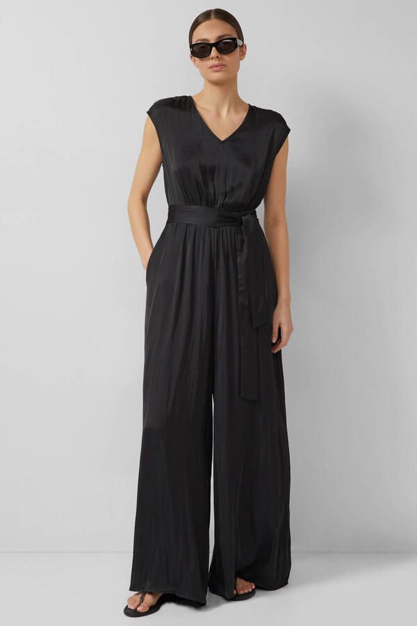 S.Oliver RED LABEL regular fit jumpsuit met tailleriem om te strikken