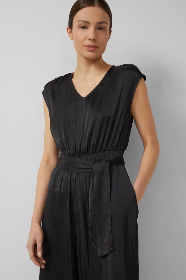 S.Oliver RED LABEL regular fit jumpsuit met tailleriem om te strikken - Foto 3
