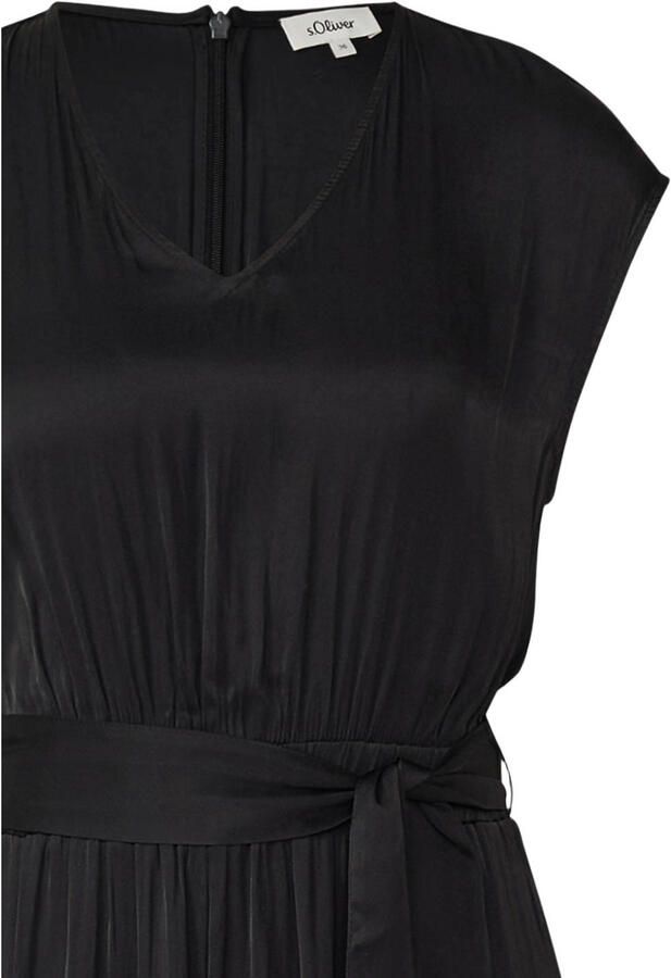 S.Oliver RED LABEL regular fit jumpsuit met tailleriem om te strikken - Foto 2
