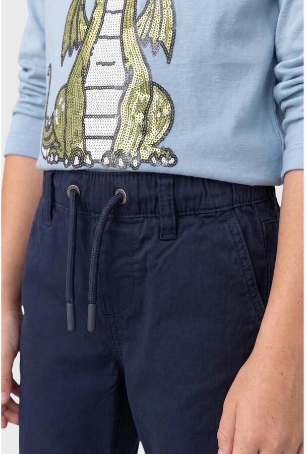 S.Oliver junior casual broek donkerblauw Jongens Katoen Effen - Foto 2