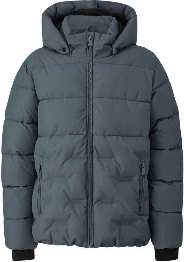 S.Oliver junior winterjas antraciet Grijs Jongens Polyester Capuchon