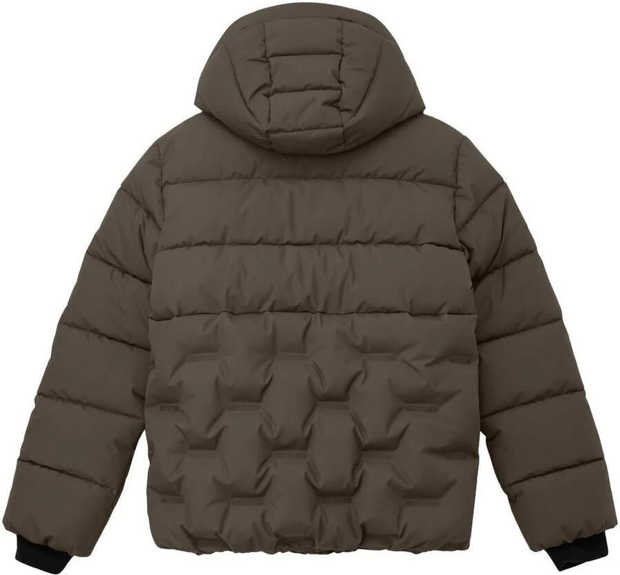 S.Oliver junior winterjas bruin Jongens Polyester Capuchon Effen