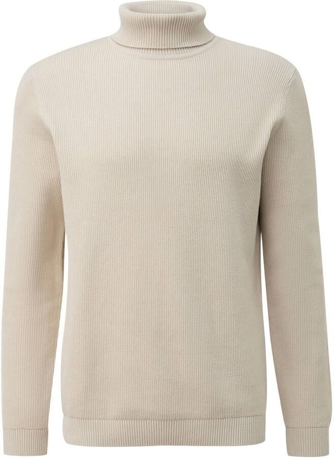 S.Oliver katoenen regular fit coltrui beige