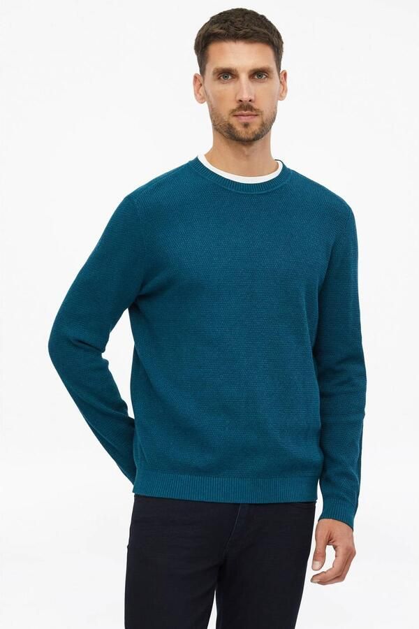 S.Oliver RED LABEL Pullover met structuurbrei-look van pure katoen