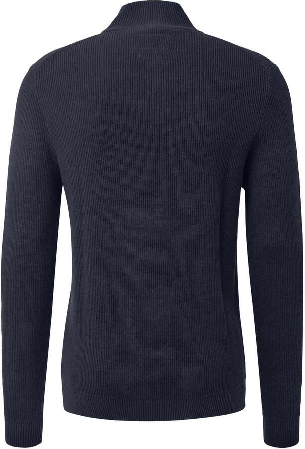 S.Oliver katoenen regular fit gebreide trui blauw zwart - Foto 2
