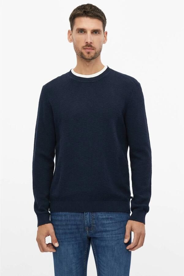 S.Oliver RED LABEL Pullover met structuurbrei-look van pure katoen