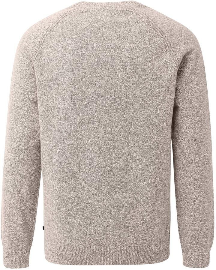 S.Oliver katoenen regular fit gemêleerde gebreide trui beige - Foto 2