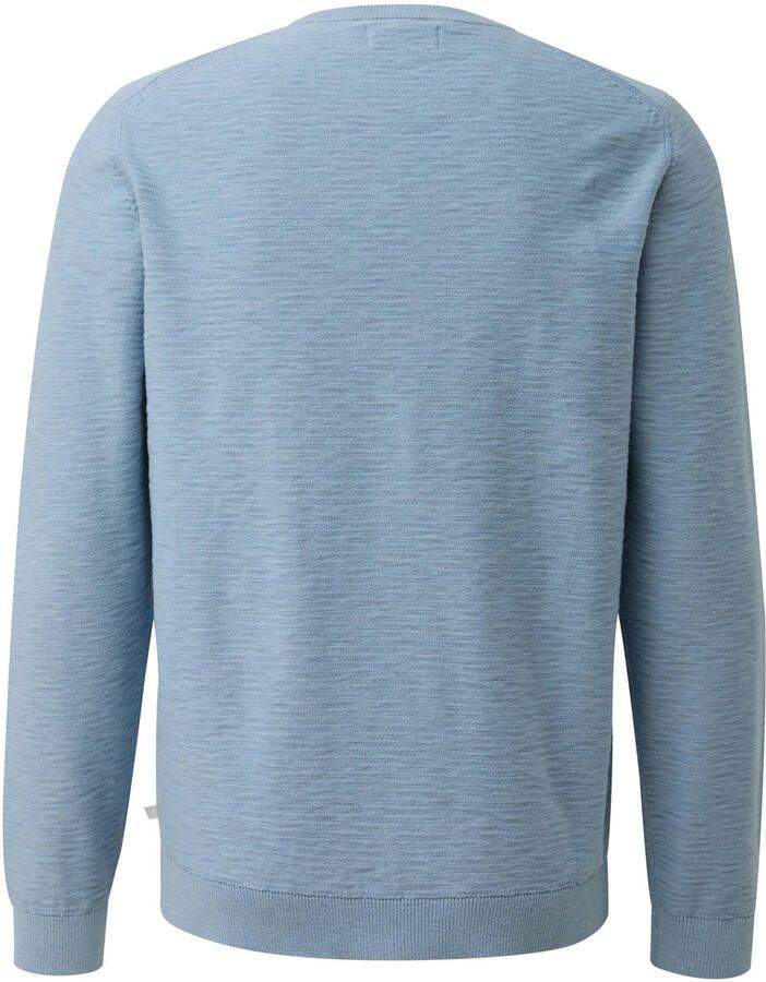 S.Oliver katoenen relaxed fit gebreide trui blauw - Foto 2
