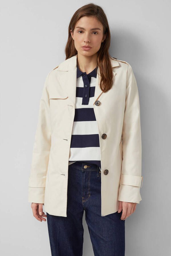 S.Oliver katoenen trenchcoat ecru
