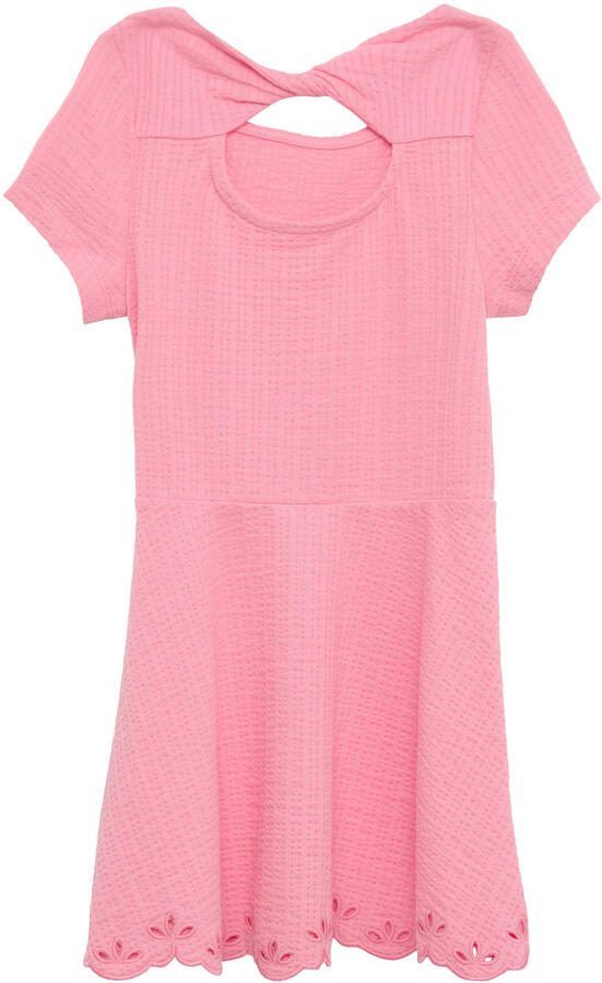 S.Oliver korte jurk broderie roze - Foto 1