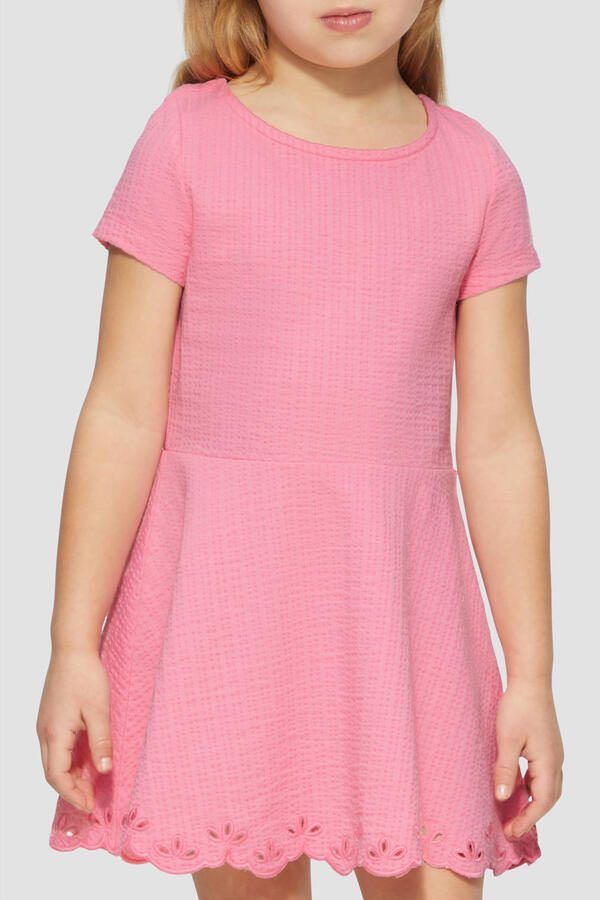 S.Oliver korte jurk broderie roze - Foto 2