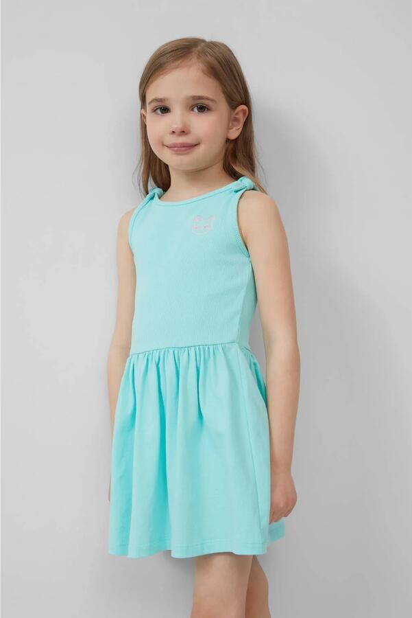 S.Oliver RED LABEL Uitlopende vrijetijdsjurk van katoenmix - Foto 2