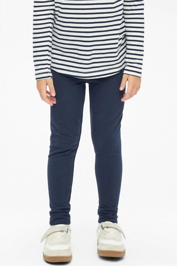 S.Oliver legging donkerblauw Meisjes Katoen Effen glitter