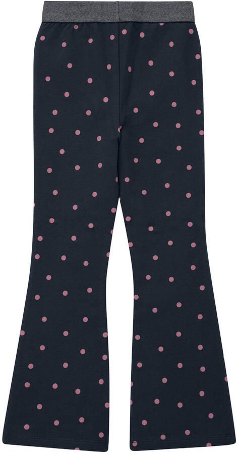 S.Oliver legging met stippen en glitters donkerblauw