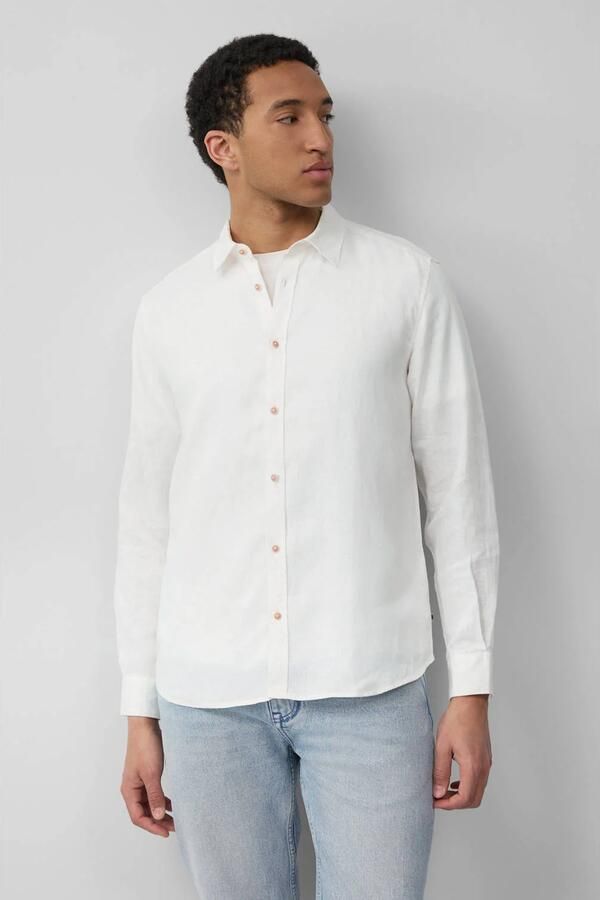 S.Oliver RED LABEL Regular fit linnen overhemd met sportmanchetten