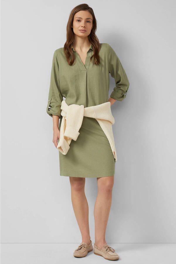 S.Oliver RED LABEL Casual jurk met een losjes vallende pasvorm van een linnen-viscosemix