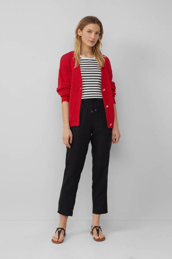 S.Oliver Stoffen broek van linnenmix en met koord - Foto 2