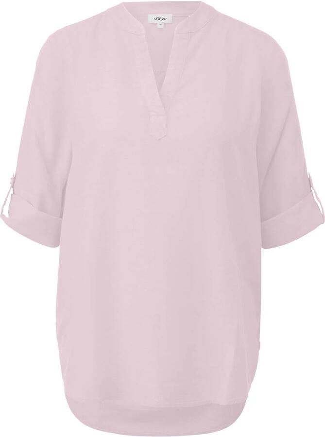 S.Oliver RED LABEL Regular fit blousetop van mix van linnen en viscose