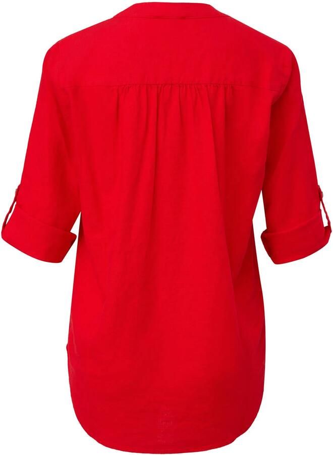 S.Oliver RED LABEL Regular fit blousetop van mix van linnen en viscose - Foto 2
