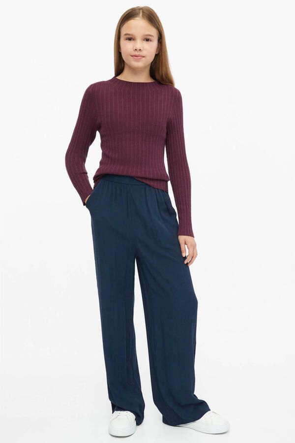 S.Oliver longsleeve bordeauxrood Meisjes Viscose Opstaande kraag Effen - Foto 2