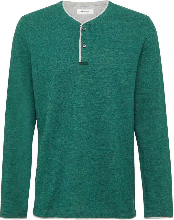 S.Oliver Henleyshirt met contrastdetails - Foto 1