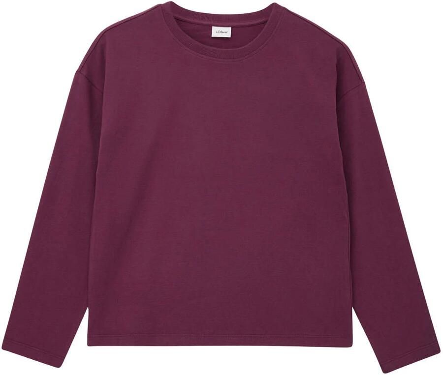 S.Oliver longsleeve met backprint aubergine