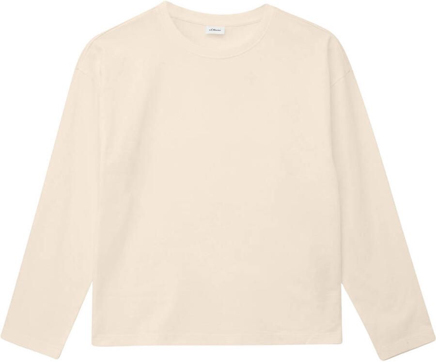 S.Oliver longsleeve met backprint ecru