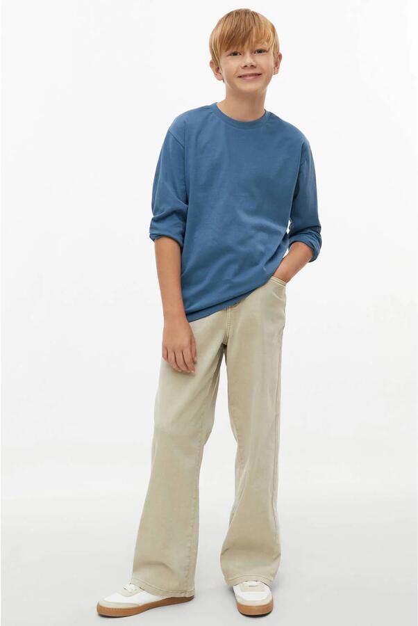 S.Oliver longsleeve met backprint grijsblauw Jongens Katoen Ronde hals - Foto 2