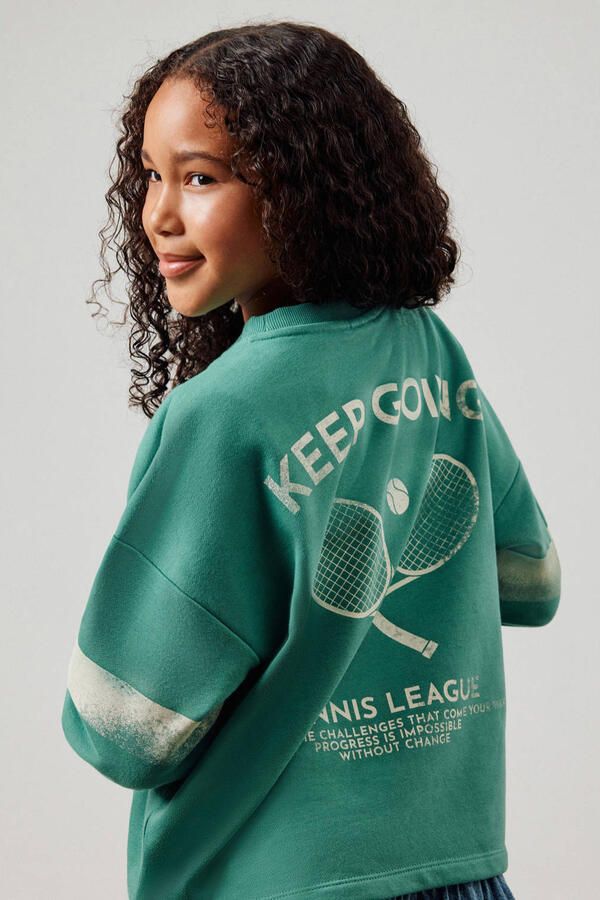S.Oliver longsleeve met backprint groen - Foto 2