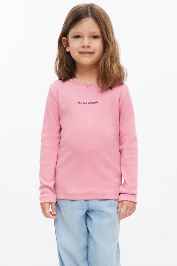 S.Oliver longsleeve met borduursels roze - Foto 2
