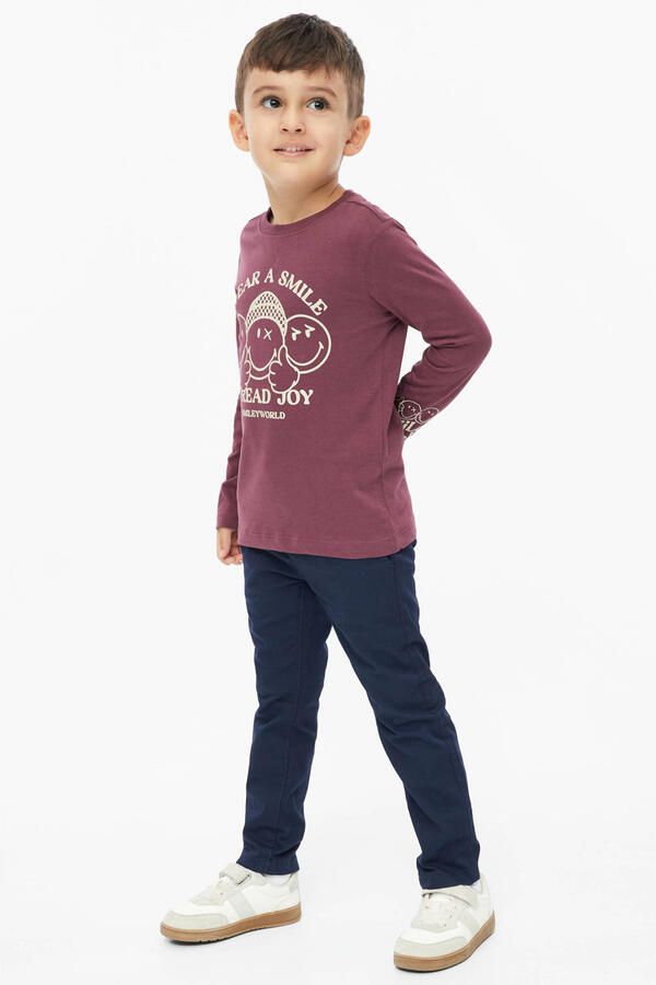 S.Oliver longsleeve met print aubergine - Foto 3
